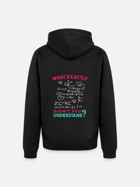 Physique Math Formule Blague - Veste à capuche bio Premium Unisexe - noir