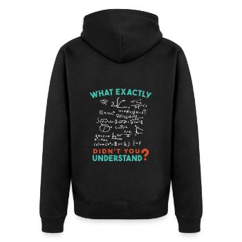 Physique Math Formule Blague - Veste à capuche bio Premium Unisexe - noir - Dos - Nico (187cm)