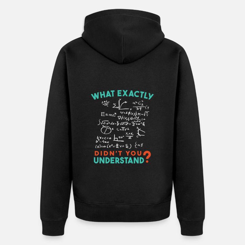 Physik Mathe Formel Scherz - Unisex Premium Bio Zip Hoodie - Schwarz
