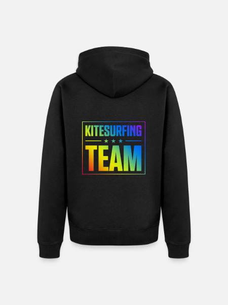 Équipe de kitesurf - Veste à capuche bio Premium Unisexe - noir