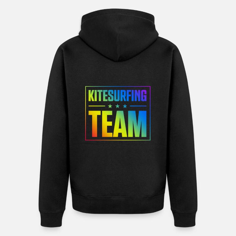 Équipe de kitesurf - Veste à capuche bio Premium Unisexe - noir