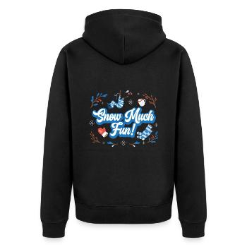 Ich Liebe Wintersaison Kaltes Klima Eis - Unisex Premium Bio Zip Hoodie - Schwarz - Hinten - Nico (187cm)