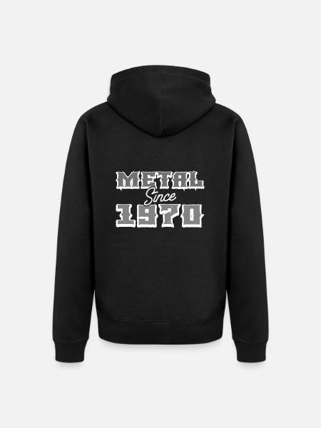 Metal SINCE 1970 - Unisex Premium Organic Zip Hoodie - black