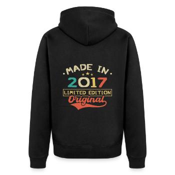 Made in 2017 | Limited Edition 2017 | Original - Veste à capuche bio Premium Unisexe - noir - Dos - Nico (187cm)
