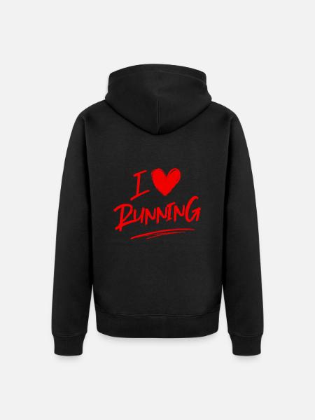 J’adore la course - Veste à capuche bio Premium Unisexe - noir
