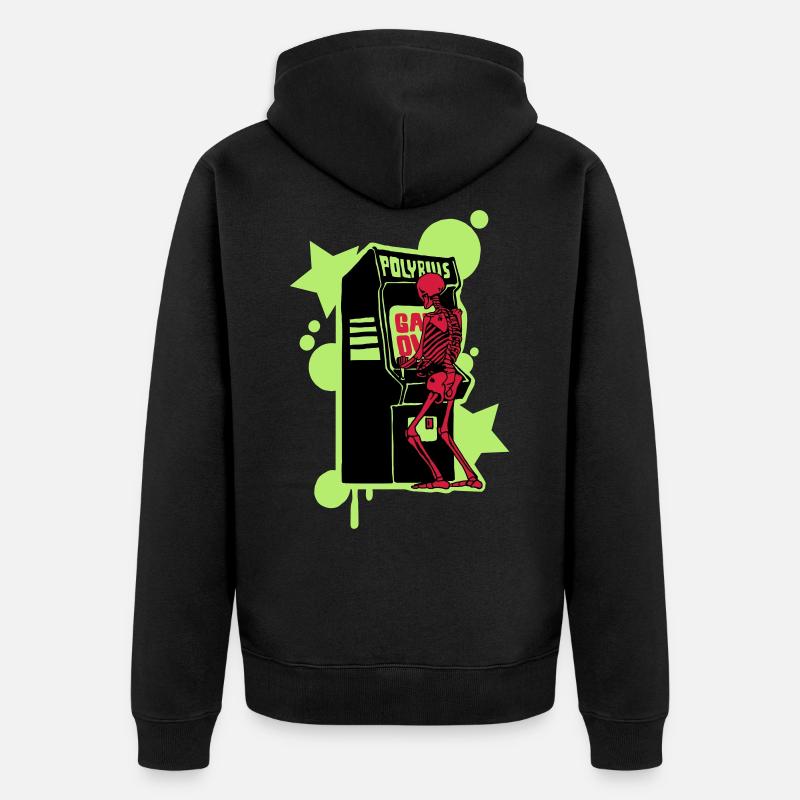 Hallo-Score - Unisex Premium Bio Zip Hoodie - Schwarz