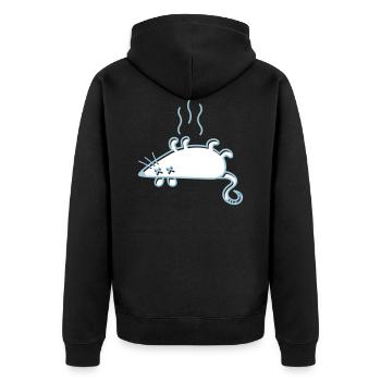 Une souris morte - Veste à capuche bio Premium Unisexe - noir - Dos - Nico (187cm)