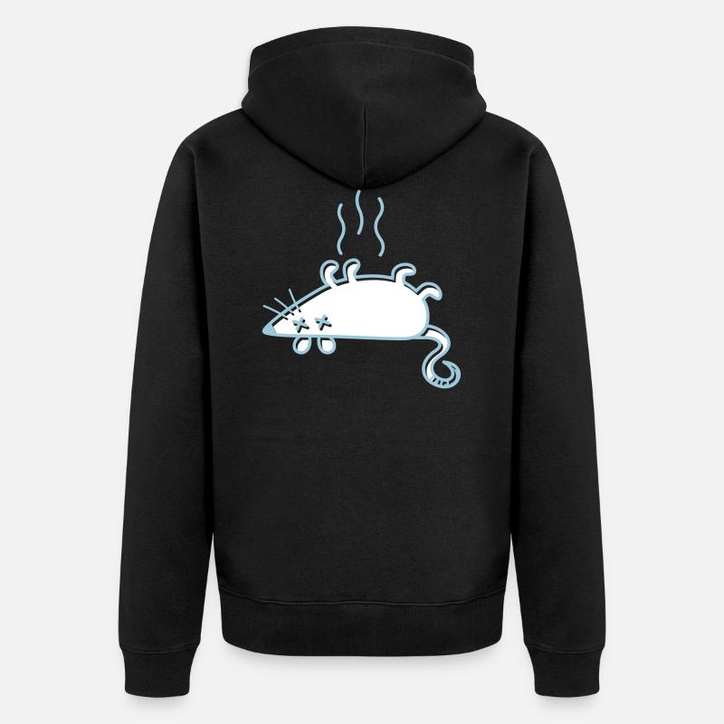 Une souris morte - Veste à capuche bio Premium Unisexe - noir
