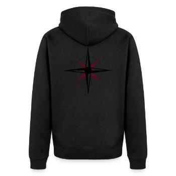 Boussole nord sud ouest est cadeau idée - Veste à capuche bio Premium Unisexe - noir - Dos - Nico (187cm)