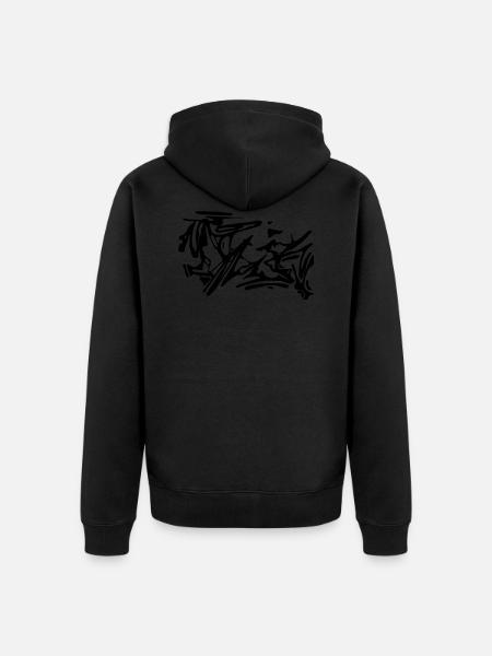 project1 - Unisex Premium Organic Zip Hoodie - black