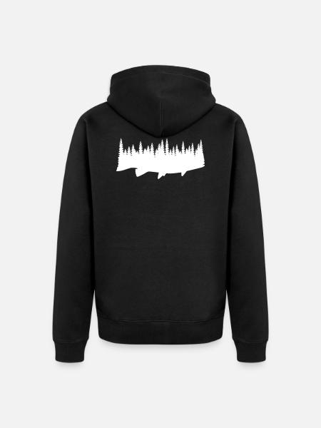Fish And Forest - Unisex Premium Organic Zip Hoodie - black