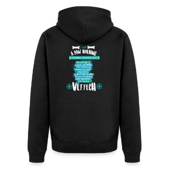 Vétérinaire Vétérinaire Vétérinaire Animaux Vétérinaires Hu - Veste à capuche bio Premium Unisexe - noir - Dos - Nico (187cm)