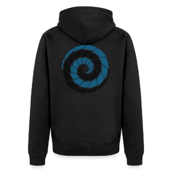 Stroke Galaxy - Unisex Premium Organic Zip Hoodie - black - Back - Nico (187cm)