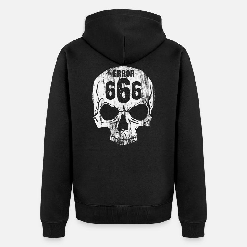 Error 666 - Unisex Premium Bio Zip Hoodie - Schwarz