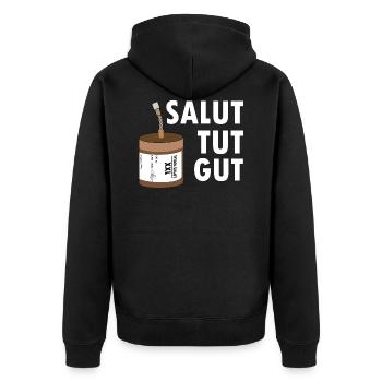 Pyro salut fait bon feu d’artifice - Veste à capuche bio Premium Unisexe - noir - Dos - Nico (187cm)