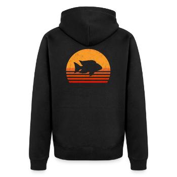 Afrikanisch Buntbarsch Malawisee Aquarium Geschenk - Unisex Premium Bio Zip Hoodie - Schwarz - Hinten - Nico (187cm)