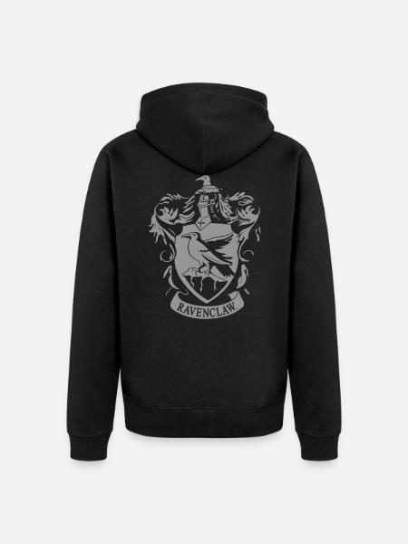 Harry Potter Ravenclaw Coat of Arms - Premium økologisk unisex-hættejakke - sort