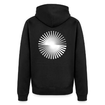Drums - Unisex Premium Organic Zip Hoodie - black - Back - Nico (187cm)