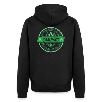 Rien de mieux que le camping - Veste à capuche bio Premium Unisexe - noir - Dos - Nico (187cm)