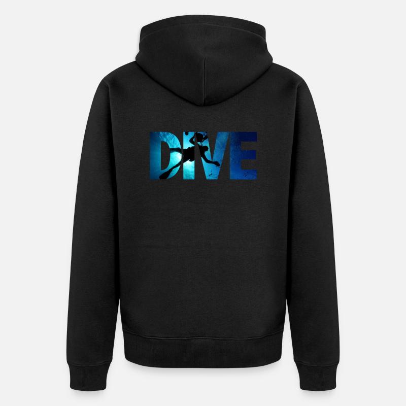 Scuba Diving - Unisex Premium Bio Zip Hoodie - Schwarz