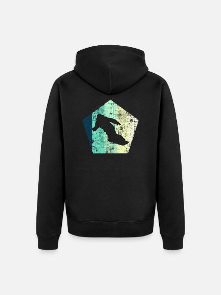 Snowboarding - Unisex Premium Bio Zip Hoodie - Schwarz