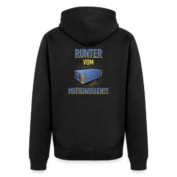 professeur - Veste à capuche bio Premium Unisexe - noir - Dos - Nico (187cm)