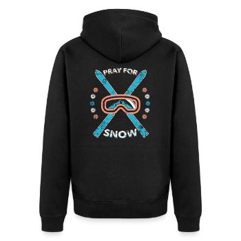Skiing Skiing Skiing Skiing Skiing - Unisex Premium Organic Zip Hoodie - black - Back - Nico (187cm)