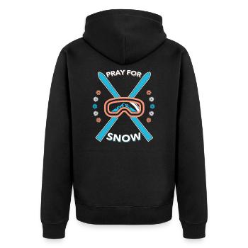 Skiing Skiing Skiing Skiing Skiing - Unisex Premium Organic Zip Hoodie - black - Back - Nico (187cm)
