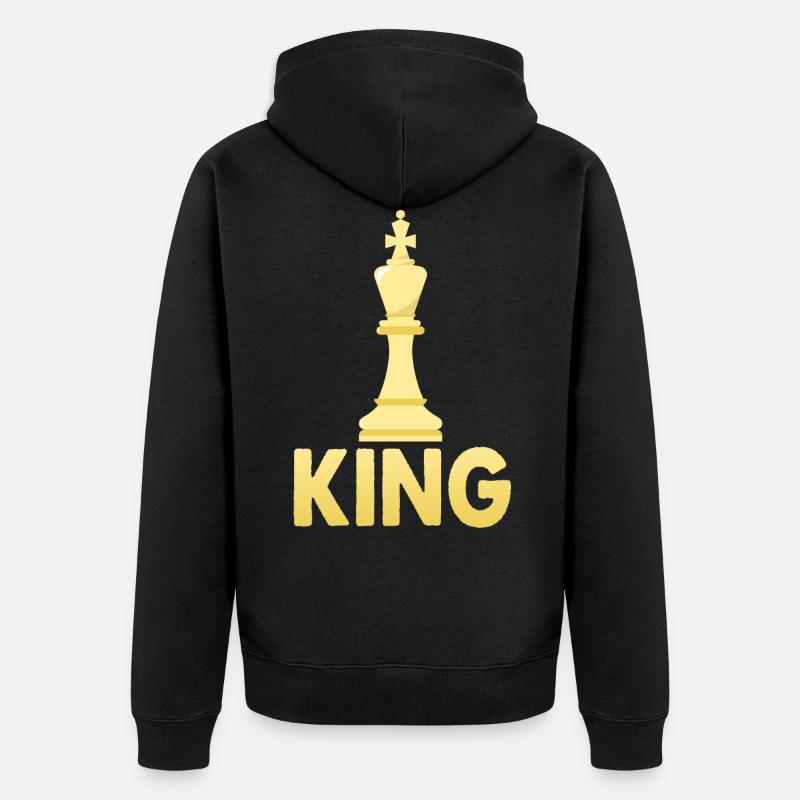 Roi d'échecs - Veste à capuche bio Premium Unisexe - noir