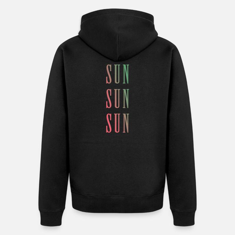 Soleil Soleil Soleil - Veste à capuche bio Premium Unisexe - noir