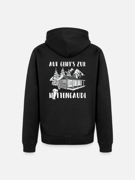 Après-ski - Unisex Premium Organic Zip Hoodie - black
