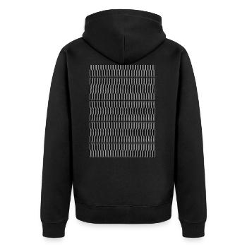 Pattern pattern in black / gray - Unisex Premium Organic Zip Hoodie - black - Back - Nico (187cm)