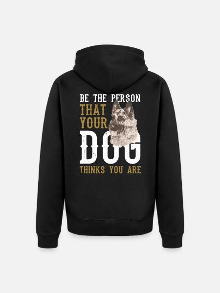 German shepherd - Unisex Premium Organic Zip Hoodie - black