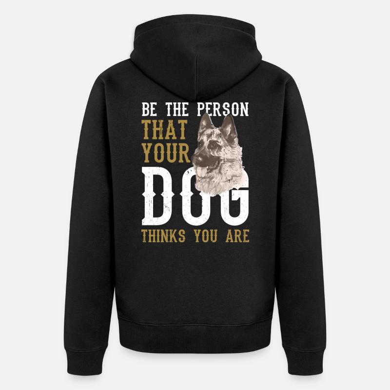 Schäferhund - Unisex Premium Bio Zip Hoodie - Schwarz