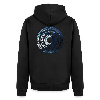 Mandala de mer - Veste à capuche bio Premium Unisexe - noir - Dos - Nico (187cm)