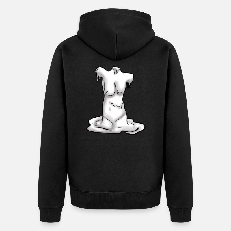 Fonte sculpture - Veste à capuche bio Premium Unisexe - noir