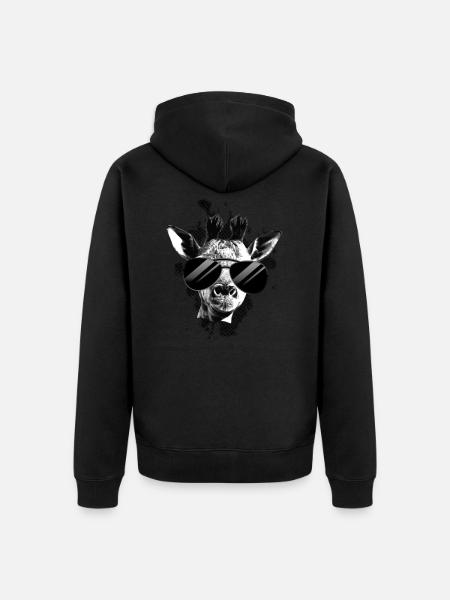 lama - Unisex Premium Organic Zip Hoodie - black