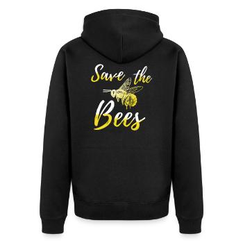 Sauvez les abeilles - Veste à capuche bio Premium Unisexe - noir - Dos - Nico (187cm)