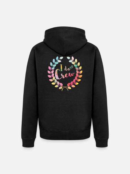 I do crew - Unisex Premium Organic Zip Hoodie - black