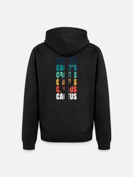 Cactus Cactus Cactus - Unisex Premium Organic Zip Hoodie - black