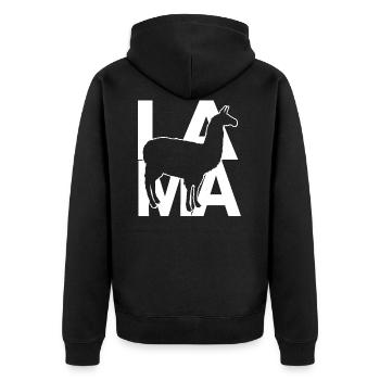 LAMA - Veste à capuche bio Premium Unisexe - noir - Dos - Nico (187cm)