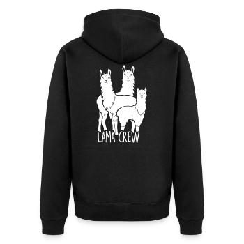 Lama Crew Alpaka - Veste à capuche bio Premium Unisexe - noir - Dos - Nico (187cm)
