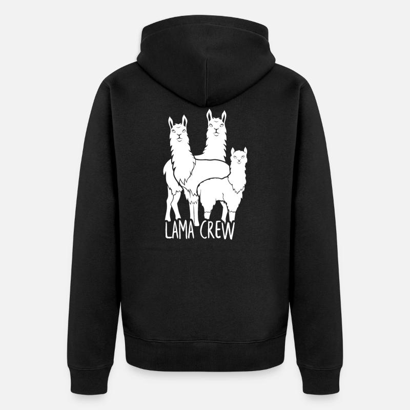 Lama Crew Alpaka - Veste à capuche bio Premium Unisexe - noir