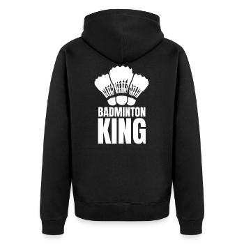 Badminton King Shuttlecock - Veste à capuche bio Premium Unisexe - noir - Dos - Nico (187cm)