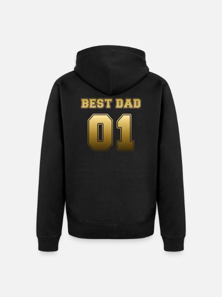 Best Dad 01 - Unisex Premium Bio Zip Hoodie - Schwarz