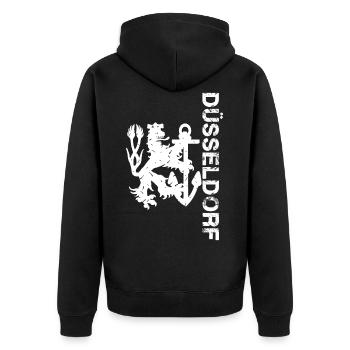 Düsseldorf - Veste à capuche bio Premium Unisexe - noir - Dos - Nico (187cm)