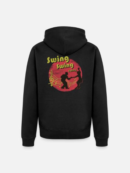 Couple dancing swing - Unisex Premium Organic Zip Hoodie - black