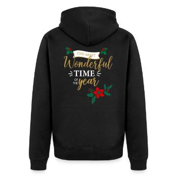Noël Noël Noël Cadeaux de Noël moche - Veste à capuche bio Premium Unisexe - noir - Dos - Nico (187cm)