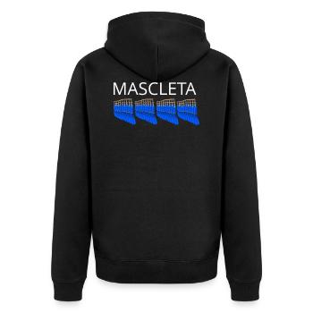 Fallas de Valencia Mascleta Pyro Fireworks - Unisex Premium Bio Zip Hoodie - Schwarz - Hinten - Nico (187cm)
