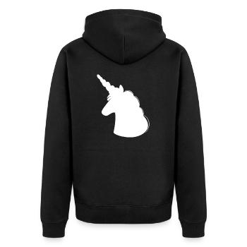 Licorne licorne - Veste à capuche bio Premium Unisexe - noir - Dos - Nico (187cm)
